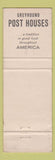 Matchbook Cover - Greyhound Post House Bus WORN