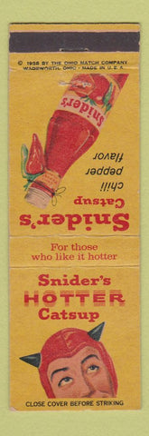 Matchbook Cover - Snider's Hotter Catsup Ketchup Devil