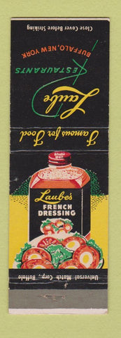 Matchbook Cover - Laube's French Dressing Restaurant Buffalo NY