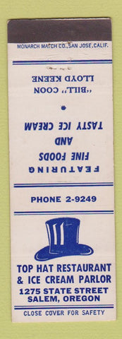 Matchbook Cover - Top Hat Restaurant Salem OR