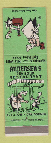 Matchbook Cover - Andersen's Pea Soup Restaurant Buellton CA