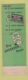Matchbook Cover - Andersen's Pea Soup Restaurant Buellton CA
