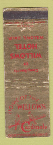 Matchbook Cover - Willows Motel Willows CA WORN