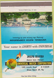 Matchbook Cover - US Capitol Universal Match Miami Beach FL Shapiro 40 Strike
