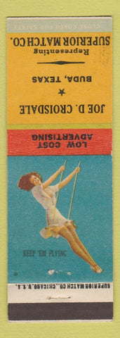 Matchbook Cover - Joe Croisdale Superior Match Austin TX pinup