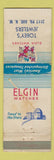 Matchbook Cover - Elgin Watches Tobey's Jewelry Washington DC? WORN