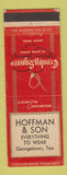 Matchbook Cover - Crosby Square Men's Shoes Hoffman Georgetown TX