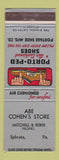 Matchbook Cover - Porto Ped Men's Shoes Abe Cohen's Store Ephrata PA