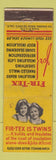Matchbook Cover - Fir Tex Walls Insulation WEAR