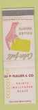Matchbook Cover - WP Fuller Paints Wallpaper Glass