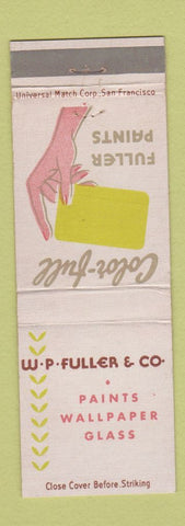 Matchbook Cover - WP Fuller Paints Wallpaper Glass