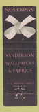 Matchbook Cover - Sanderson Wallpapers Fabrics London UK WEAR