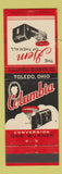 Matchbook Cover - Columbia Gas Burners Toledo OH