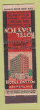 Matchbook Cover - Hotel Dayton Kenosha WI