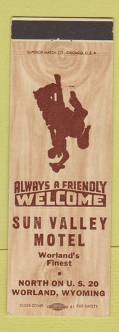 Matchbook Cover - Sun Valley Motel Worland WY