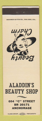 Matchbook Cover - Aladdin's Beauty Shop Anchorage AK