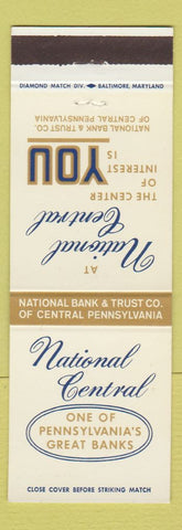 Matchbook Cover - National Central Bank PA