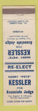 Matchbook Cover - Harry Kessler Associate Judge Election