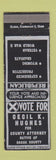 Matchbook Cover - ecil Hughes County Attorney Crook County