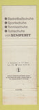 Matchbook Cover - Immer Fit Mit Shoes Schuhe Von Semperit Switzerland
