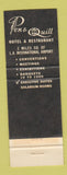 Matchbook Cover - Pen and Quill Hotel Restaurant Manhattan Beach CA