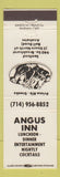Matchbook Cover - Angus Inn Restaurant Anaheim CA