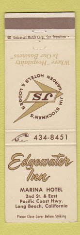Matchbook Cover - Edgewater Inn Long Beach CA