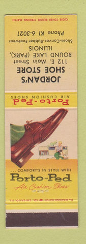 Matchbook Cover - Porto Ped Men's Shoes Jordan's Round Lake IL