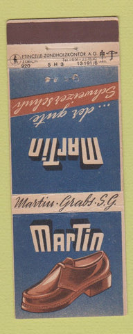 Matchbook Cover - Martin Grabs SG Shoes Switzerland