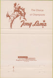 Matchbook Cover - Tony Lama Cowboy Boots Melrose NM 40 Strike