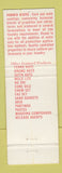 Matchbook Cover - Thiem Twins Binders Mold Coatings Milwaukee WI