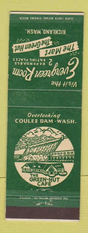 Matchbook Cover - Evergreen Room Richland WA Coulee Dam Green Hut Cafe