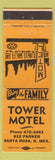 Matchbook Cover - Tower Motel Santa Rosa NM