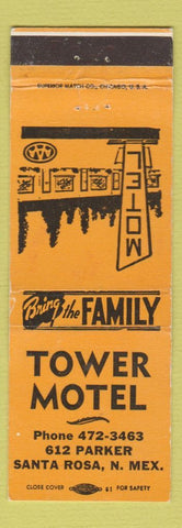 Matchbook Cover - Tower Motel Santa Rosa NM