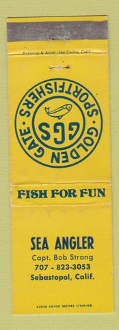 Matchbook Cover - Golden Gate Sportfishers Sea Angler Sebastopol CA WEAR