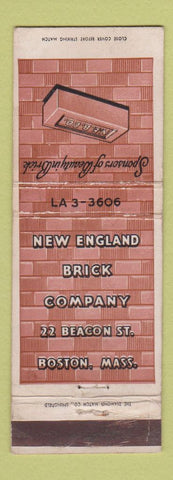 Matchbook Cover - New England Brick Boston MA WEAR