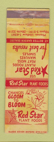 Matchbook Cover - Red Star Plant Foods WEAR