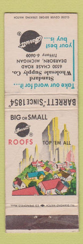 Matchbook Cover - Barrett Roofs Dearborn MI WEAR