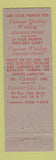 Matchbook Cover - Vanmar Wedding Announcements New York City
