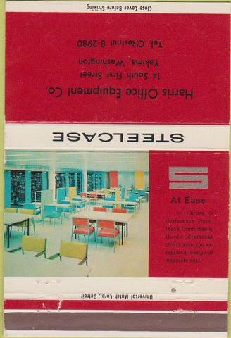 Matchbook Cover - Steelcase office furniture Yakima WA red 40 Strike