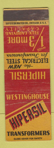 Matchbook Cover - Hipersil Transformers Westinghouse