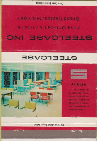 Matchbook Cover - Steelcase office furniture Grand Rapids MI red 40 Strike