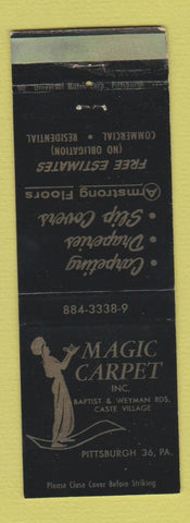 Matchbook Cover - Magic Carpet Carpeting Armstrong Floors Pittsburgh PA WEAR