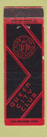 Matchbook Cover - Queen City Club Baltimore MD