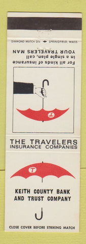 Matchbook Cover - Travelers Insurance Keith County