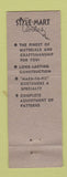Matchbook Cover - Style Mart Men's Clothes Allday's Atlanta TX