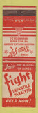 Matchbook Cover - Fight Infantile Paralysis Washington DC