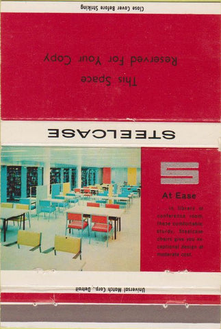Matchbook Cover - Steelcase office furniture Your Imprint Here red 40 Strike