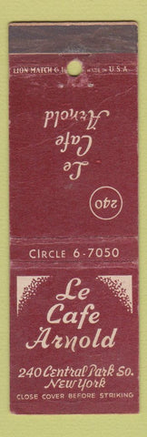Matchbook Cover - Le Cafe Arnold New York City WEAR