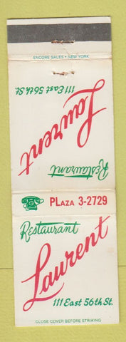 Matchbook Cover - Restaurant Laurent New York City